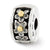 4k Hinged Floral Clip Charm Bead in Sterling Silver & Gold Plated