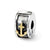 Plated Hinged Anchor Clip Charm Bead in Sterling Silver & 14k Yellow Gold