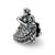 Flamenco Dancer Charm Bead in Sterling Silver
