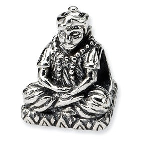 Sterling Silver Buddha Bead Charm hide-image