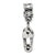 Kids Safety Pin Charm Dangle Bead in Sterling Silver