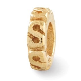 Gold Plated Swirl Spacer Bead Charm hide-image