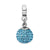 March Swarovski Elements Ball Charm Dangle Bead in Sterling Silver