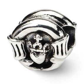 Sterling Silver Claddagh Bead Charm hide-image