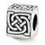 Celtic Block Charm Bead in Sterling Silver