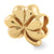 Clover Charm Bead in Gold Plated