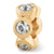 April Swarovski Elements Charm Bead in Gold Plated