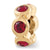 July Swarovski Elements Charm Bead in Gold Plated