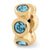 March Swarovski Elements Charm Bead in Gold Plated