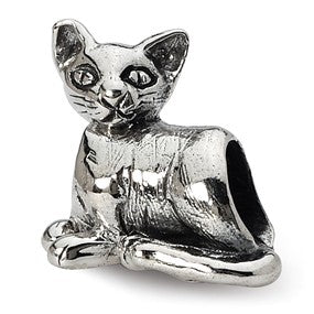 Sterling Silver Sphinx Cat Bead Charm hide-image