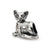 Sphinx Cat Charm Bead in Sterling Silver