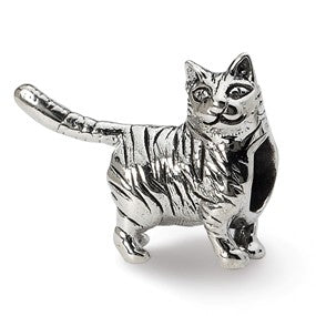 Sterling Silver American Shorthair Cat Bead Charm hide-image