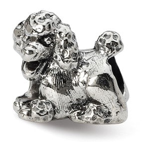 Sterling Silver Poodle Bead Charm hide-image