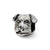 Rottweiler Head Charm Bead in Sterling Silver