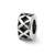 X Spacer Charm Bead in Sterling Silver