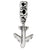 Sterling Silver Airplane Dangle Bead Charm hide-image