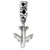 Airplane Charm Dangle Bead in Sterling Silver