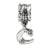 Letter C Charm Dangle Bead in Sterling Silver