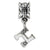 Sterling Silver Letter H Dangle Bead Charm hide-image