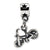 Kids Bicycle Charm Dangle Bead in Sterling Silver