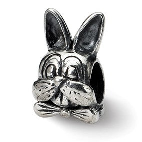 Sterling Silver Easter Bunny Bead Charm hide-image