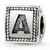 Sterling Silver Letter A Triangle Block Bead Charm hide-image