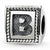 Sterling Silver Letter B Triangle Block Bead Charm hide-image