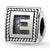Sterling Silver Letter E Triangle Block Bead Charm hide-image