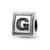 Letter G Triangle Block Charm Bead in Sterling Silver