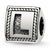 Sterling Silver Letter L Triangle Block Bead Charm hide-image