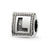 Letter L Triangle Block Charm Bead in Sterling Silver