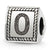 Sterling Silver Number 0 Triangle Block Bead Charm hide-image
