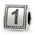 Sterling Silver Number 1 Triangle Block Bead Charm hide-image
