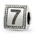 Sterling Silver Number 7 Triangle Block Bead Charm hide-image