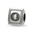 Letter O Triangle Block Charm Bead in Sterling Silver