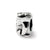 Letter J Message Charm Bead in Sterling Silver