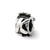 Letter K Message Charm Bead in Sterling Silver