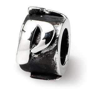 Sterling Silver Letter P Message Bead Charm hide-image