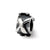 Letter X Message Charm Bead in Sterling Silver