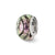 Pink Dichroic Glass Charm Bead in Sterling Silver