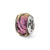 Purple Dichroic Glass Charm Bead in Sterling Silver