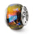 Sterling Silver Orange Dichroic Glass Bead Charm hide-image