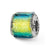 Sterling Silver Yellow Dichroic Glass Bead Charm hide-image