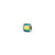 Yellow Dichroic Glass Charm Bead in Sterling Silver