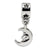 Crescent Moon Charm Dangle Bead in Sterling Silver