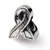 Sterling Silver Awareness Ribbon Bead Charm hide-image