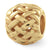 Basketweave Bali Charm Bead in Gold Plated