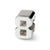 Number 8 Charm Bead in Sterling Silver