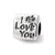 Mom Trilogy Charm Bead in Sterling Silver