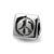 Peace, Smiley Face & Heart Trilogy Charm Bead in Sterling Silver